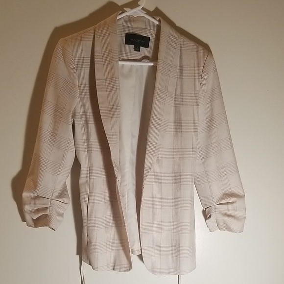 Ann Taylor Cream Wrap Blazer with Shawl Lapels - Picture 6 of 7